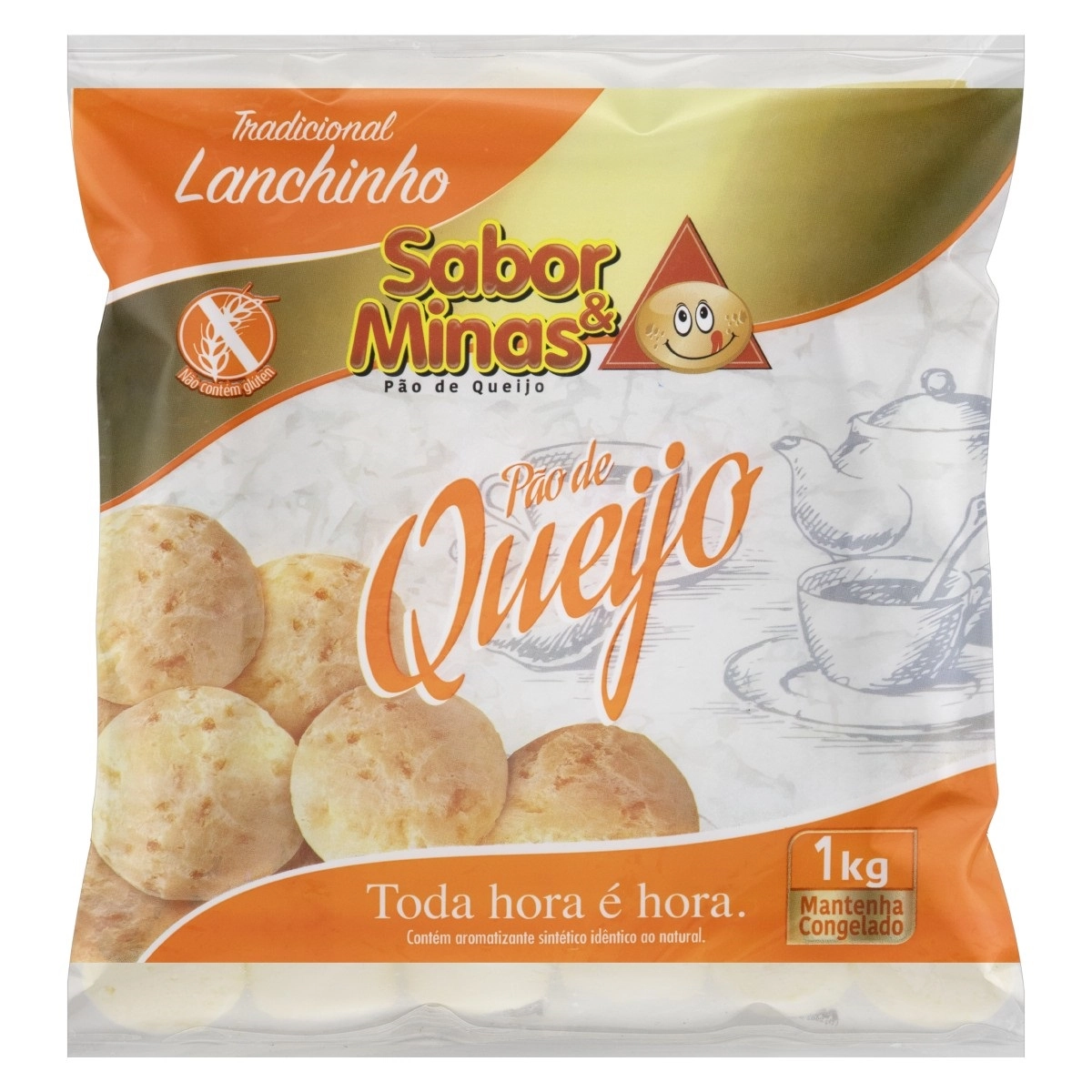 Pão De Queijo Congelado Lanche Tradicional Sabor Minas Pacote 1kg