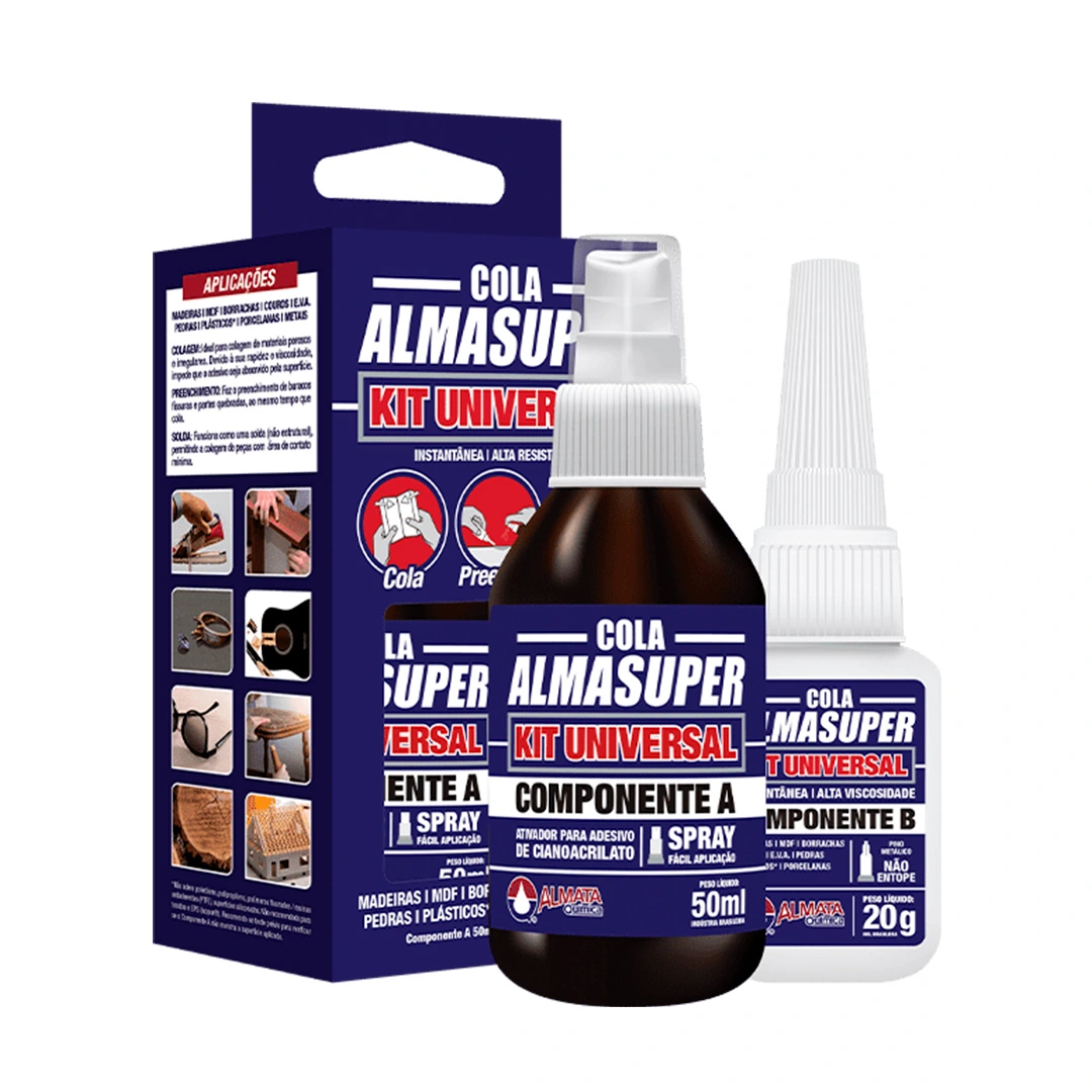 Kit Universal Cola Solda E Preenche Almasuper