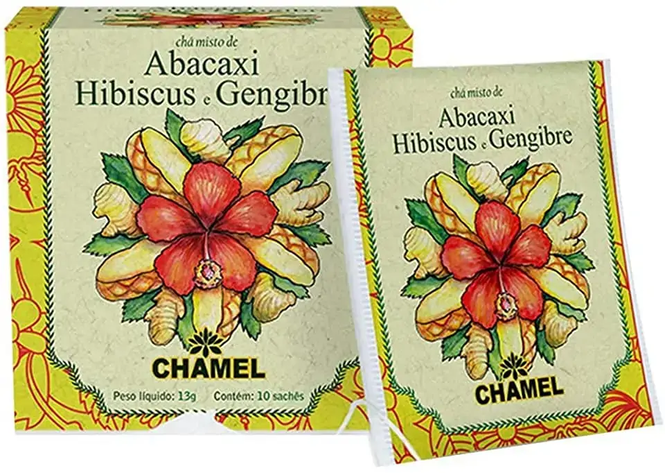 Chamel Abacaxi Hibisco E Gengibre 10 Saches Alimentos