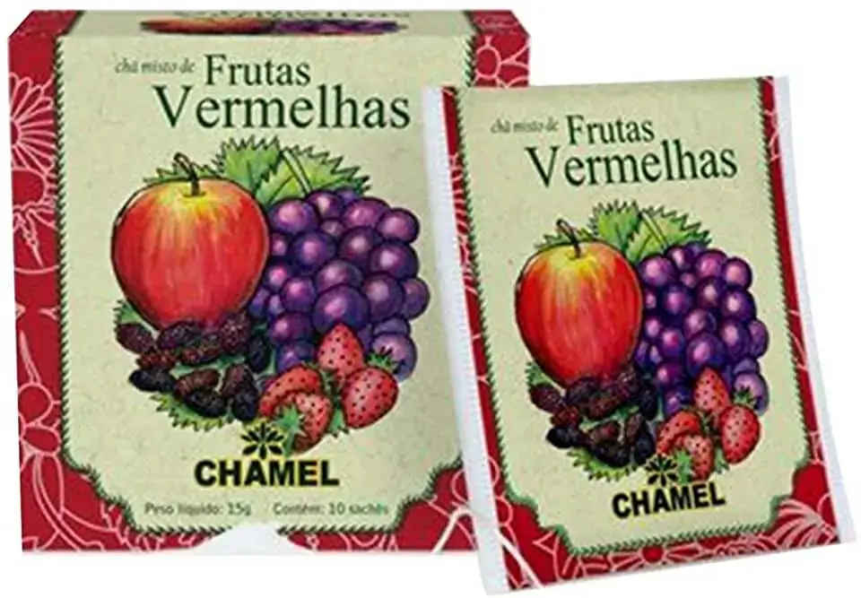 Chamel Cha Frutas Vermelhas 10 Saches Alimentos