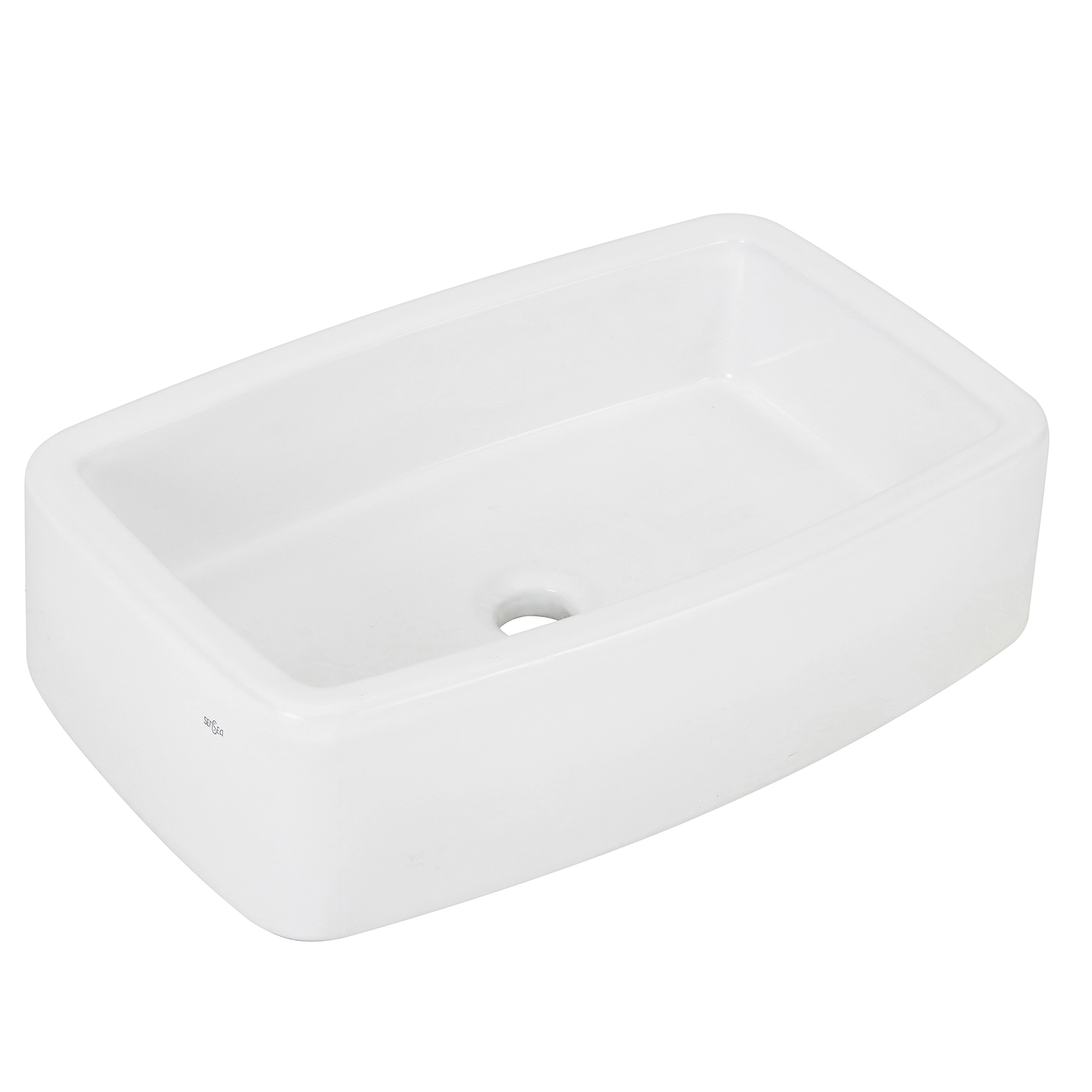 Cuba para Banheiro de Apoio Louça Retangular Branca 50x33cm Dijon Sensea