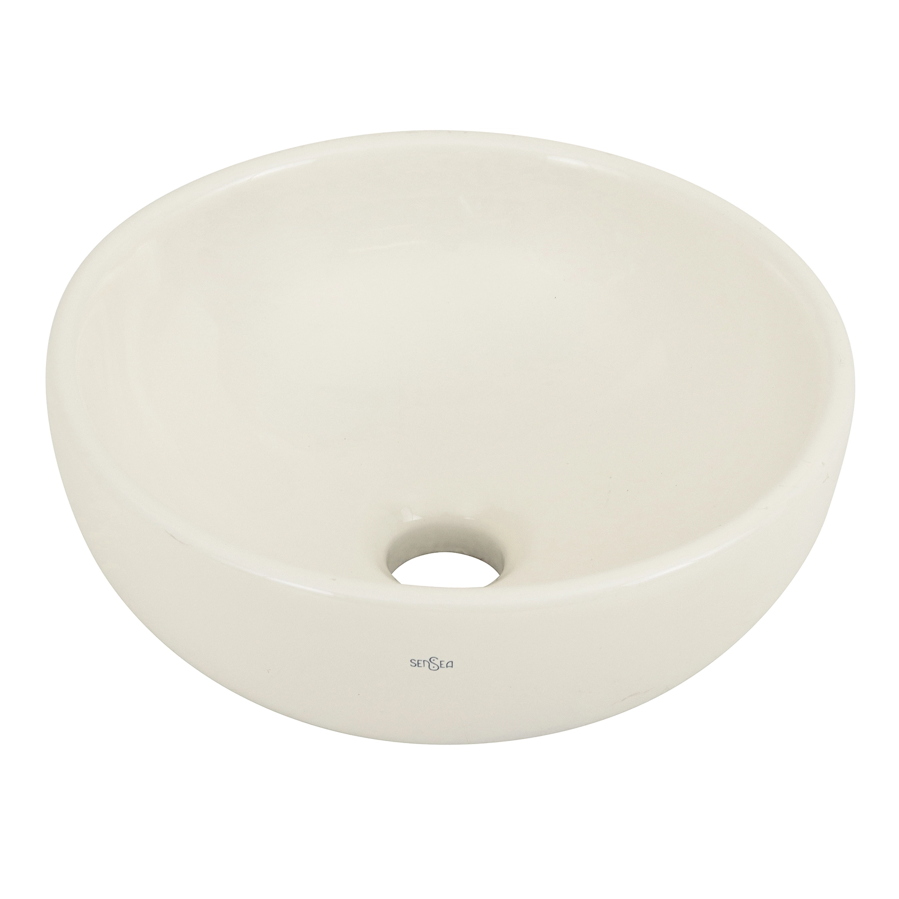 Cuba para Banheiro de Apoio Louça Redonda Palha 30cm Lyon Sensea