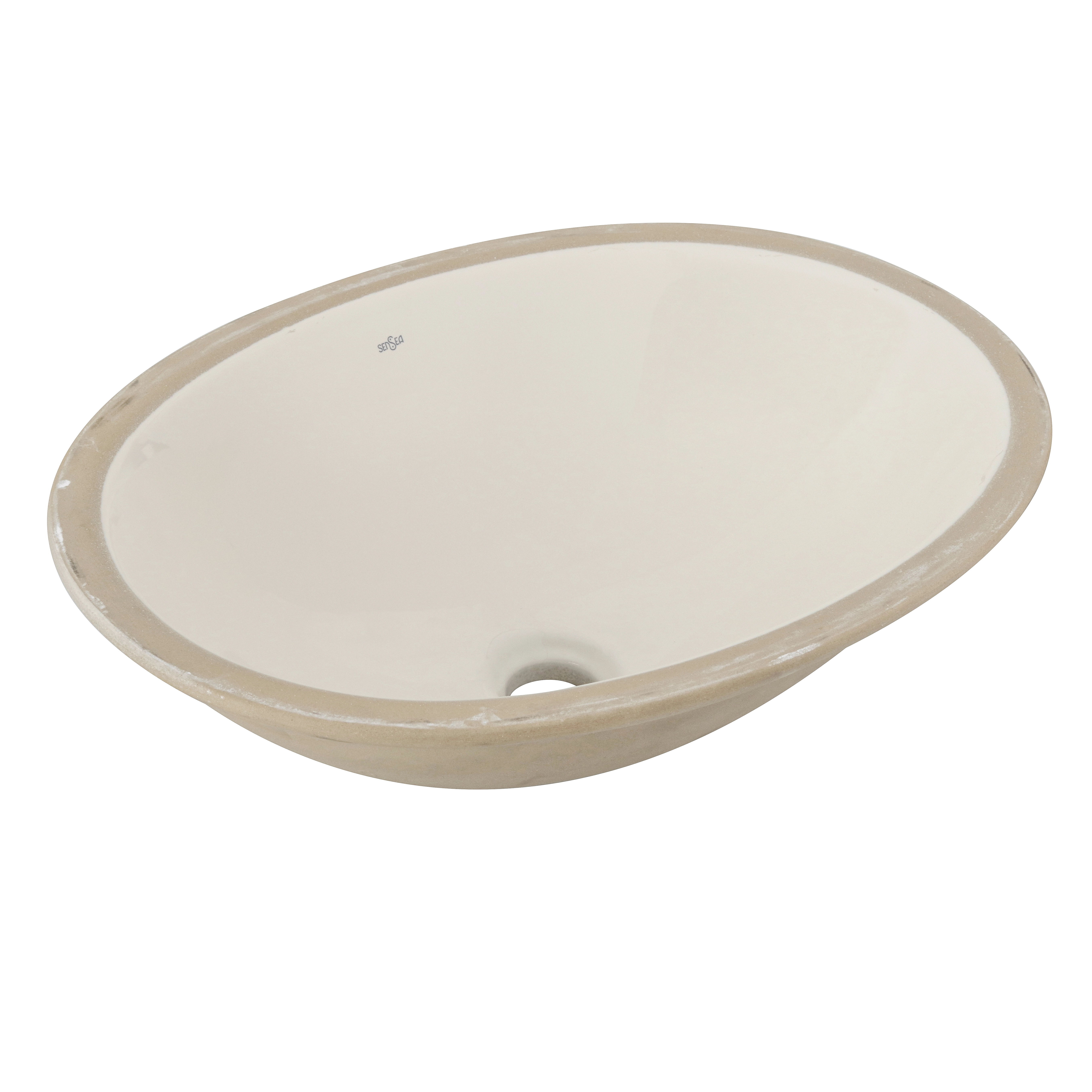 Cuba para Banheiro de Embutir Louça Oval Palha 49x36cm IL6LM Icasa