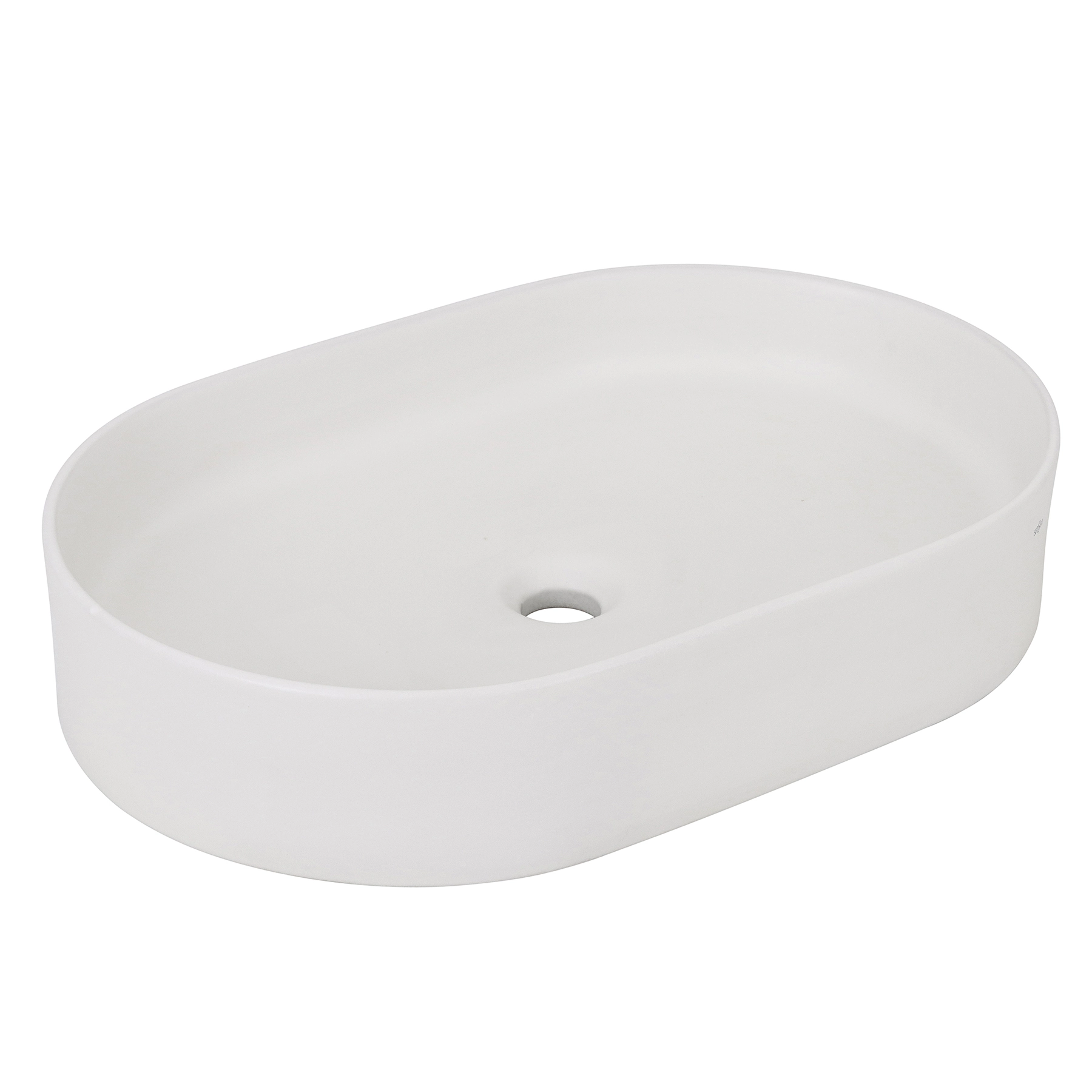 Cuba para Banheiro de Apoio Louça Oval Palha Fosca 58x39cm Barcelona Sensea