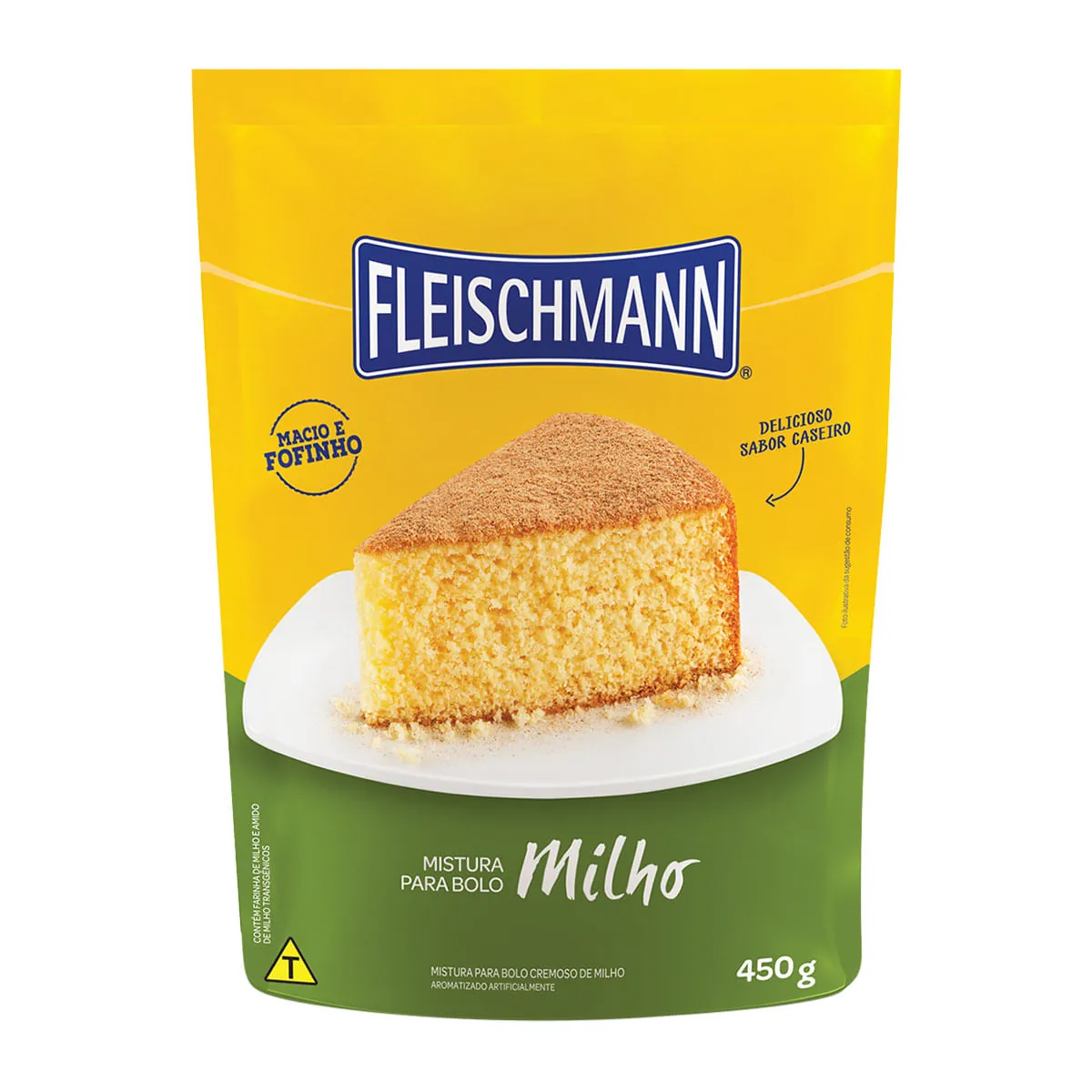 Mistura Para Bolo Cremoso Milho Fleischmann Pacote 450g