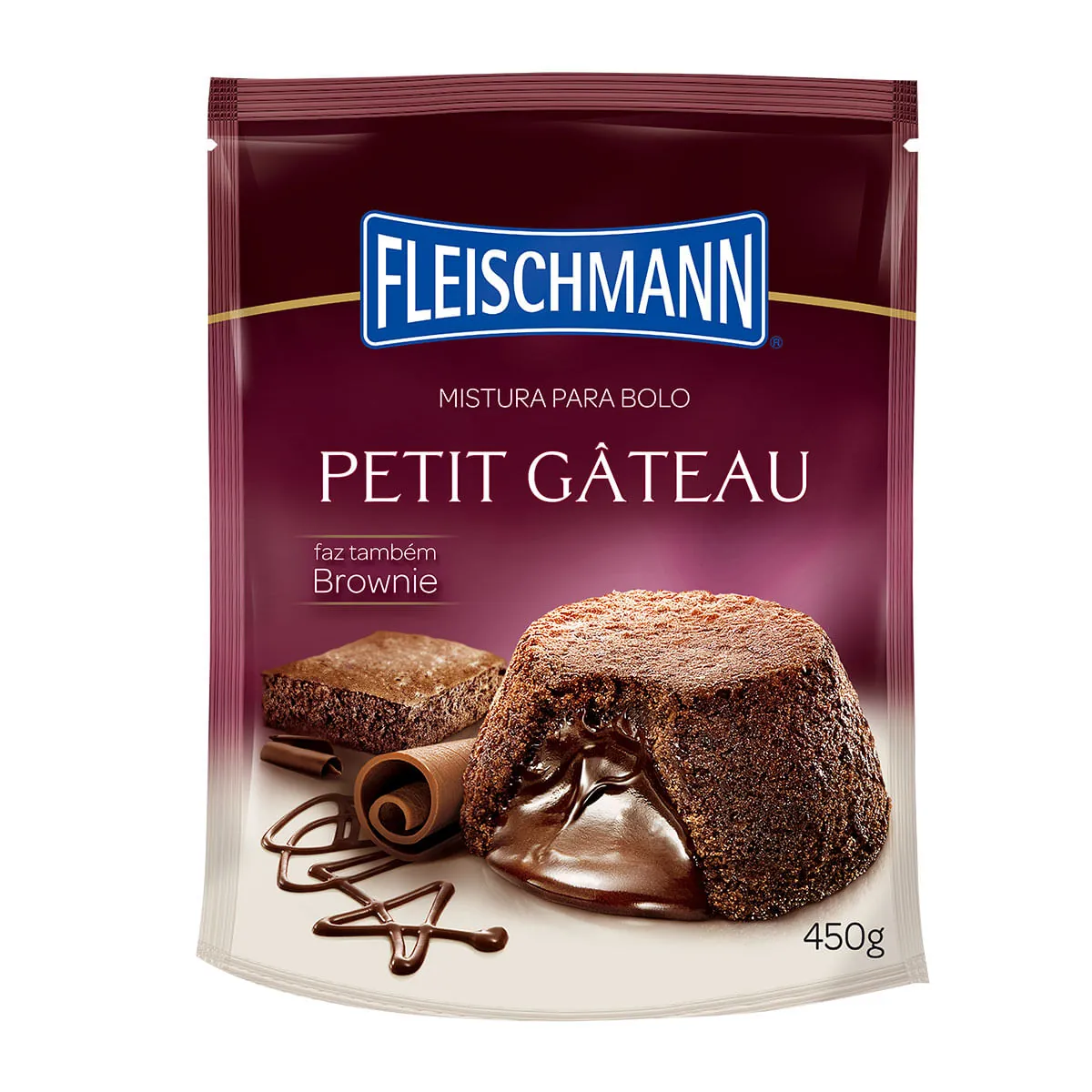 Mistura para Petit Gateau Chocolate Fleischmann 450g