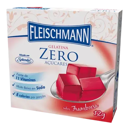 Gelatina Fleischmann Zero Framboesa