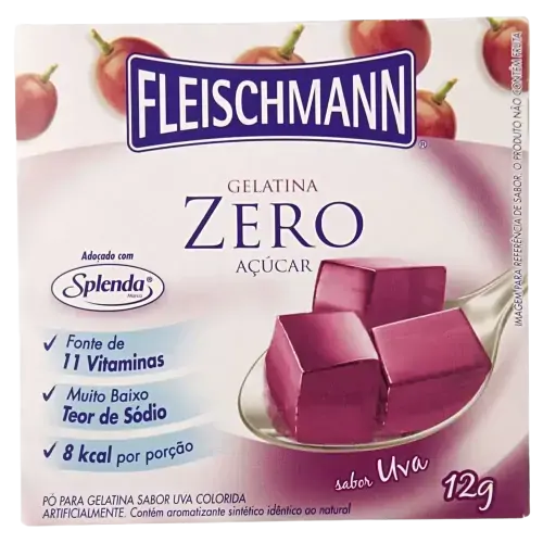 Gelatina Fleischmann Zero Uva