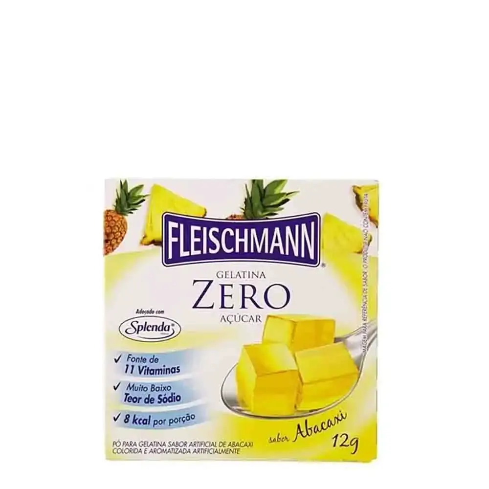 Gelatina Fleischmann Zero Abacaxi