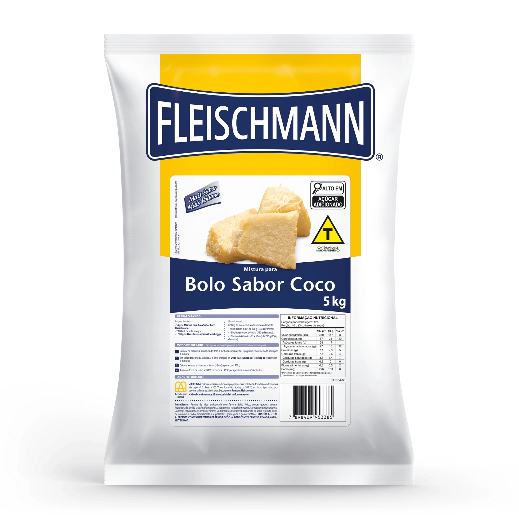 Mistura Para Bolo Coco Fleischmann Pacote 5kg