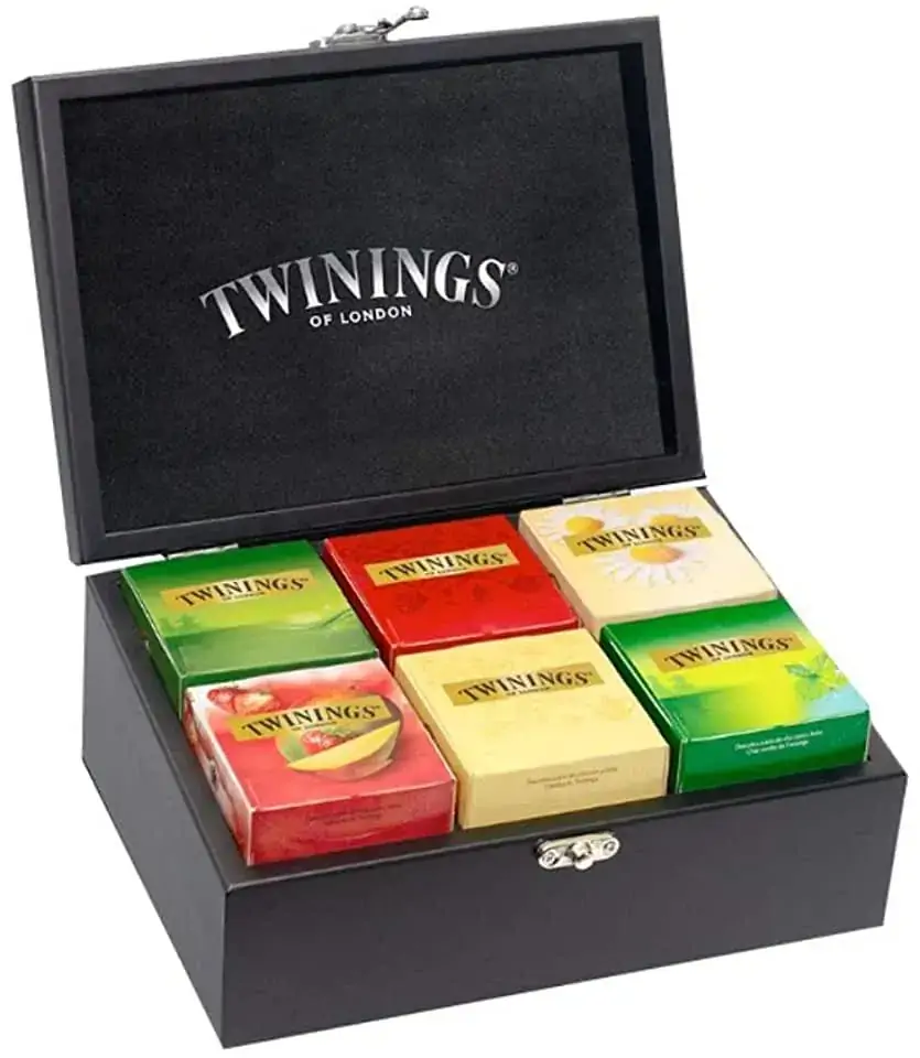 Kit 10 Chás Preto E Frutas Vermelhas 10 Hortelã 10 English Breakfast 10 Camomila 10 Morango E Manga