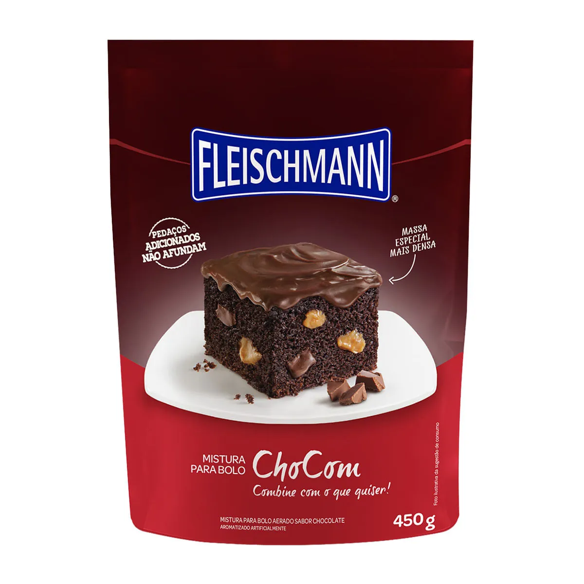 Mistura Para Bolo Aerado Chocom Fleischmann Sachê 450g