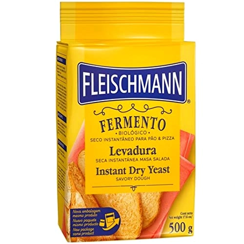 Fermento Biológico Seco Instantâneo Para Pão E Pizza Fleischmann Pacote 500g