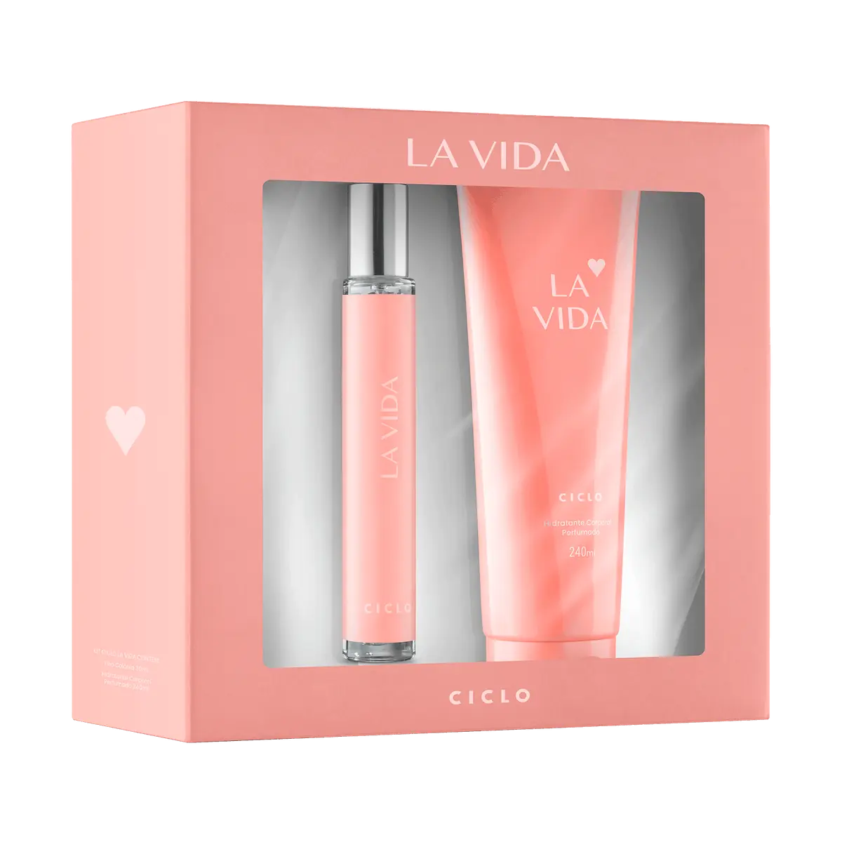 Kit Deo Colônia Ciclo 30ml Loção Hidratante Ciclo La Vida 240ml