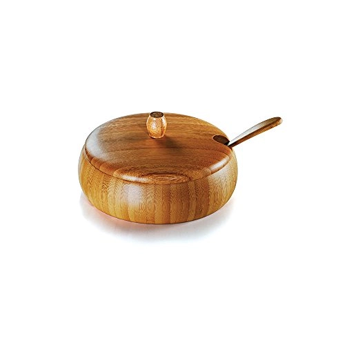Farinheira De Bambu Porta Farinha Com Colher E Tampa 400ml