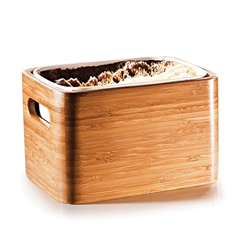 Suporte Para Pote De Sorvete Welf Valência Em Bambu Pf 00403 2 L