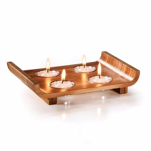 Suporte Velas Bambu Aluminio Doha Welf