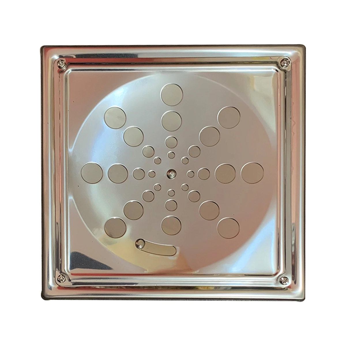 Grelha Quadrada Inox Com Caixilho Polido 15cm - Estilmax