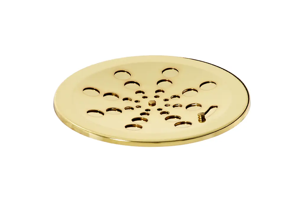 Grelha Para Ralo Dourada Redonda De 15cm Estilmax