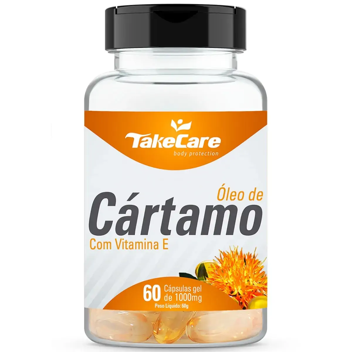 Oleo Cartamo 1000 Vitamina E 60 Caps Takecare