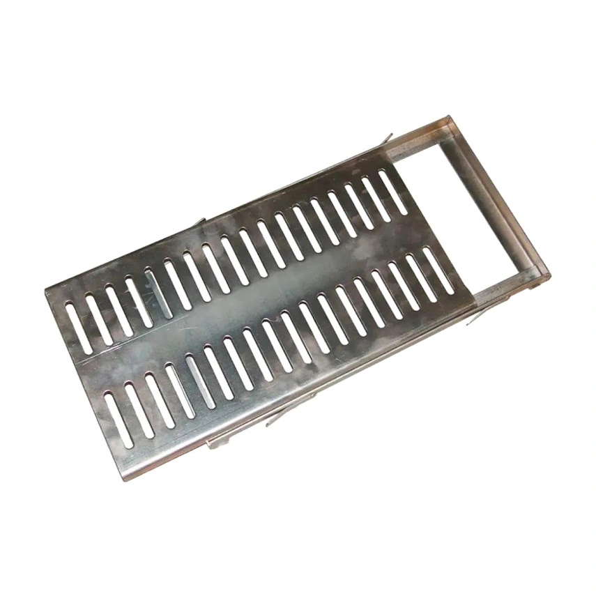 Ralo Grelha E Castilho De Aço Galvanizado Chapa 2mm 15x50cm