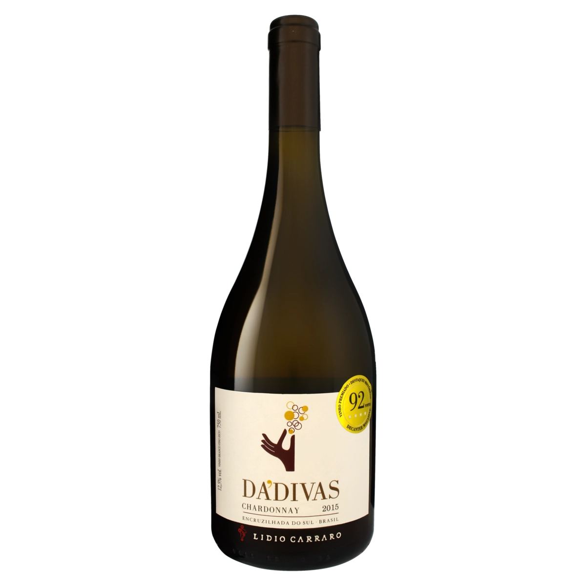 Vinho Brasileiro Branco Seco Lidio Carraro Dádivas Chardonnay Encruzilhada Do Sul Garrafa 750ml