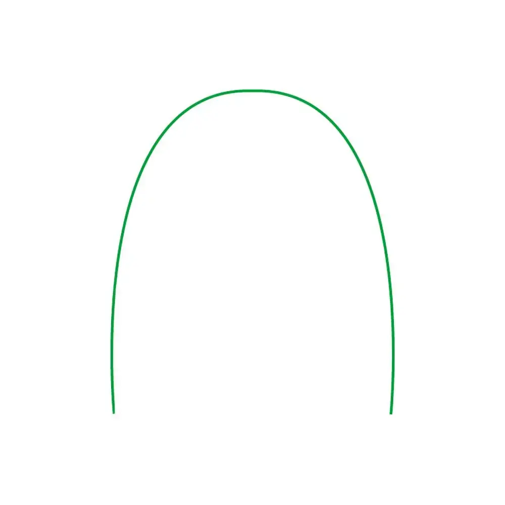Arco Niti Cosmético Verde Inferior - Tecnident - Arco Niti Cosmético Verde 0.12 Inferior - Tecnident