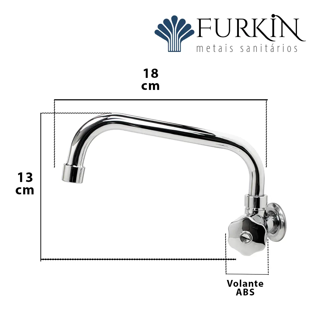 Torneira Cozinha Bica Móvel Baixa Parede Metal Inox