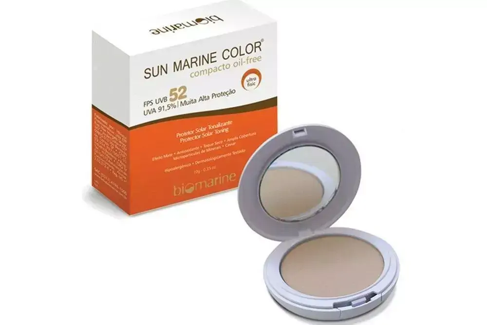 Biomarine Sun Marine Color Compacto FPS52 Bege 12g