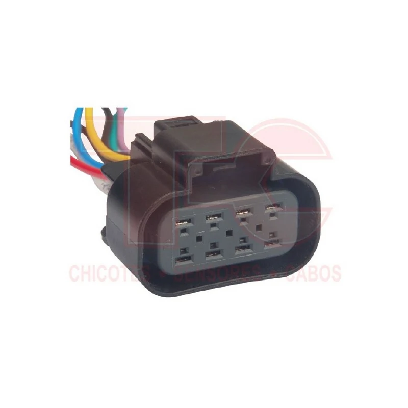 Kit Chicote Reparo de Injeção Eletrônica Porta Fêmea 8 Vias - TC CHICOTES TC9081868