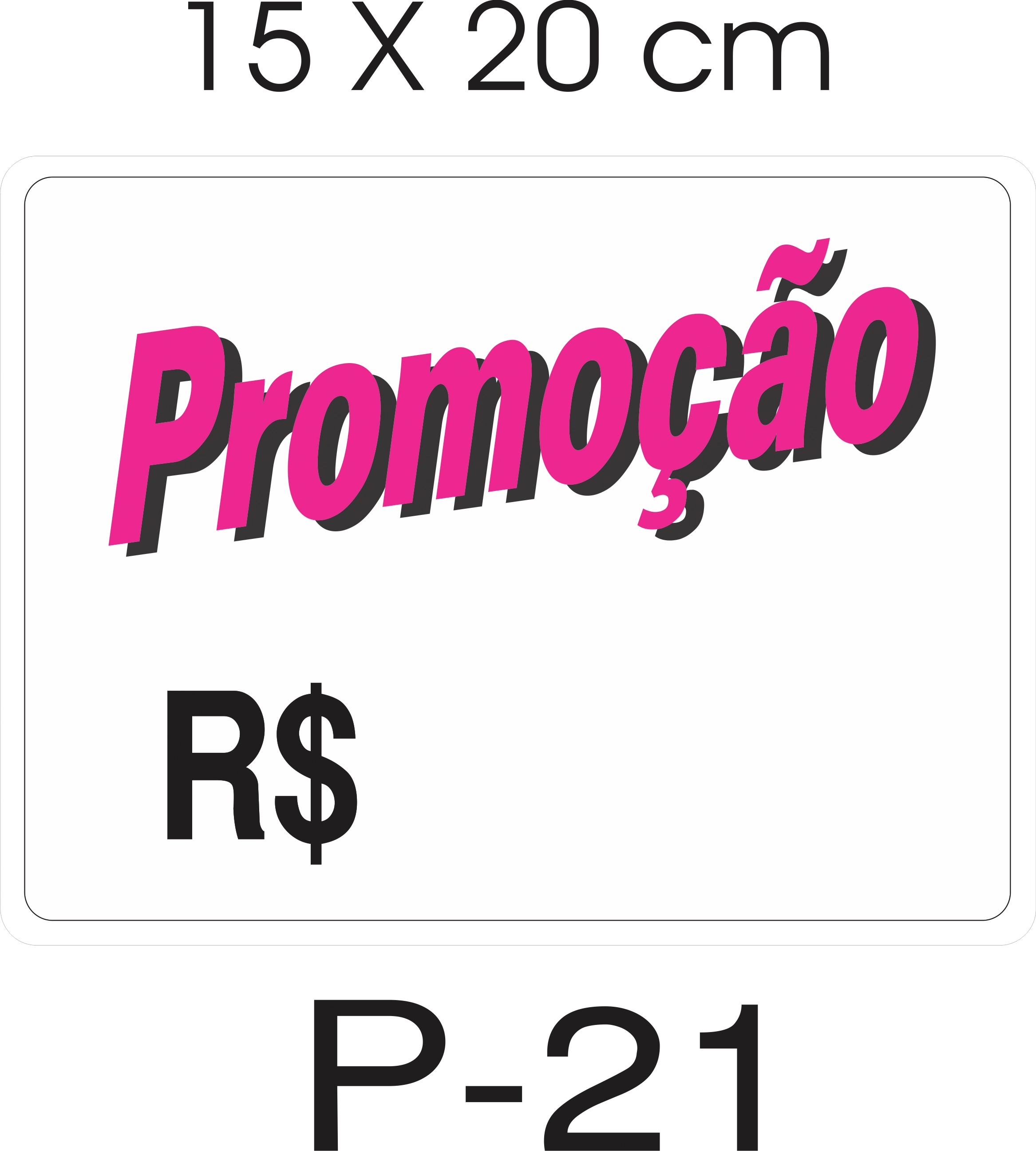 Placa Promocao Ja Vit Etiquetar