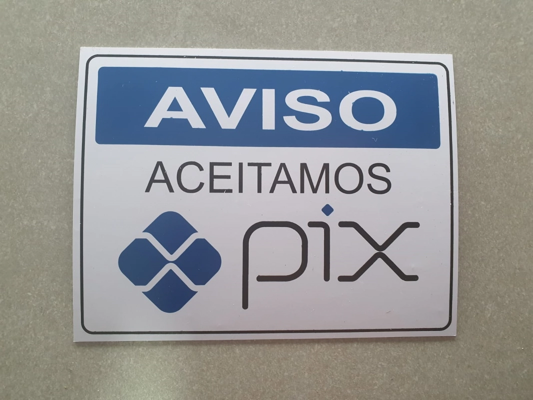 Placa Aceitamos Pix P32 3 Ja Placas