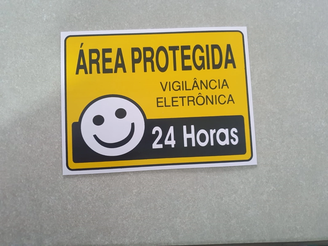 Placa Area Protegida 24horas Ja Vit