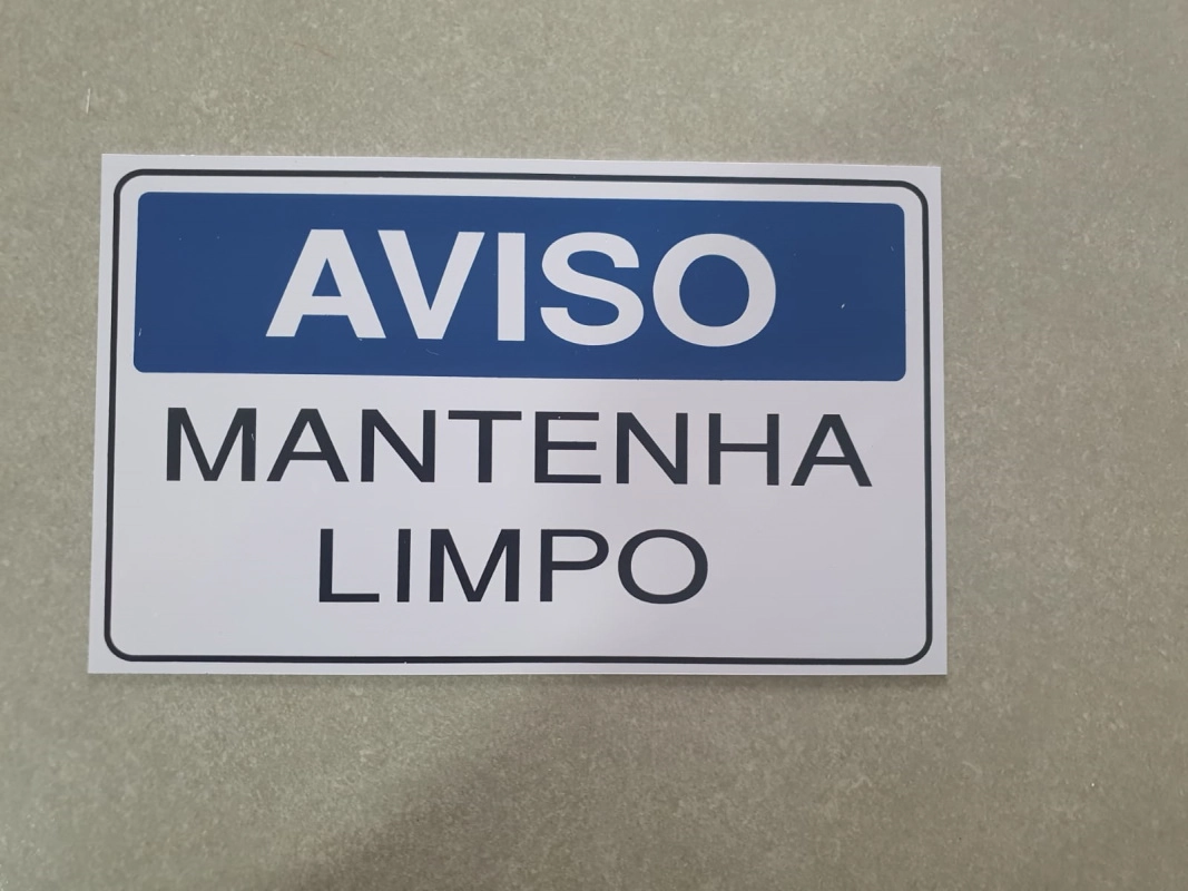 Placa Aviso Mantenha Limpo S214 1 Ja Placas