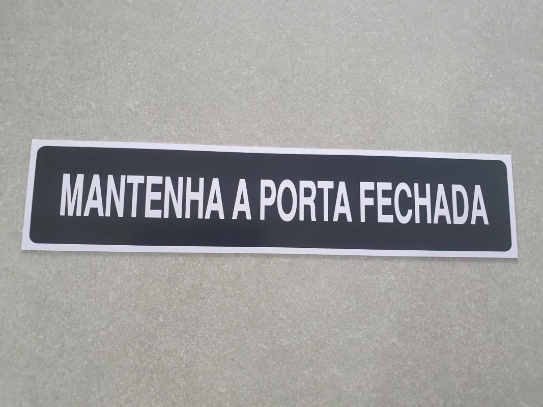 Placa Mantenha Porta Fechada A414 Ja Placas