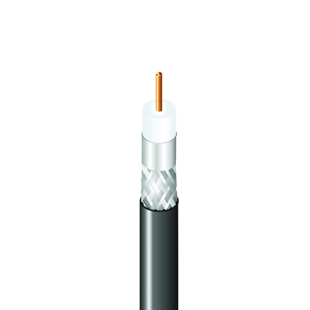 Cabo Coaxial Rge-59 305m 67% Preto