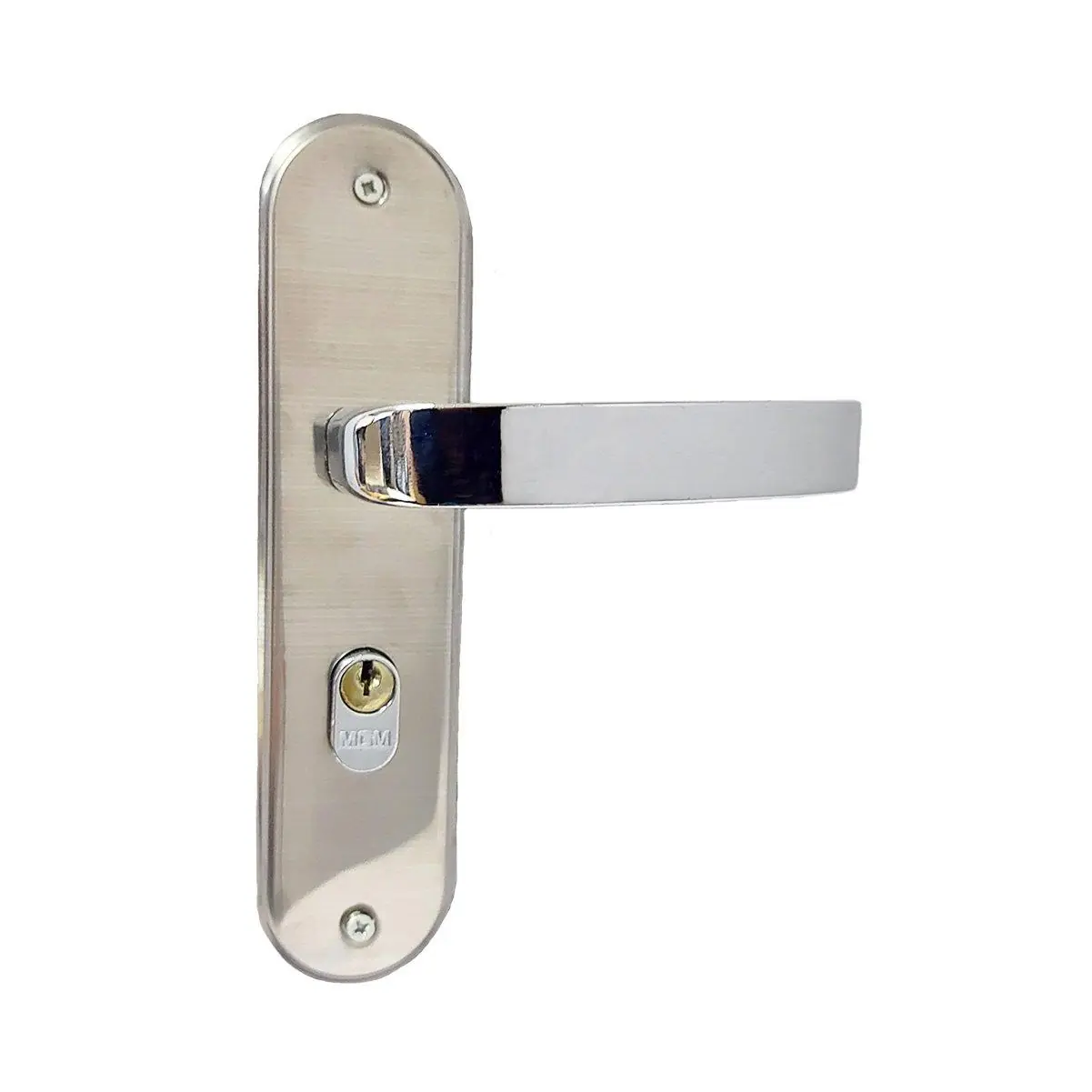 Fechadura Cromada Modelo Torino Para Porta Externa - Mgm, Tamanho: Externa