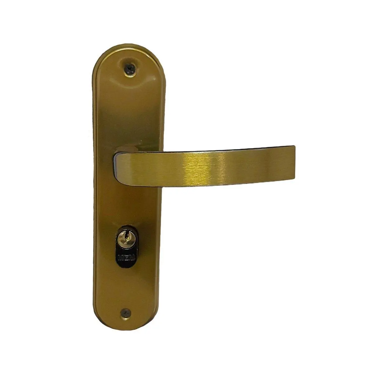 Fechadura Bronze Latonado Modelo Torino Para Porta Externa - Mgm, Tamanho: Externa