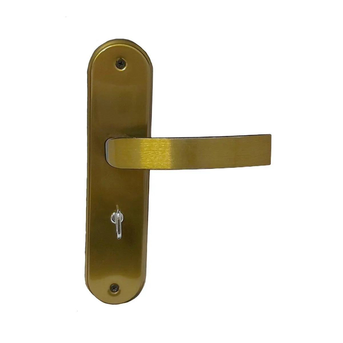 Fechadura Bronze Latonado Modelo Torino Para Porta Banheiro - Mgm, Tamanho: Wc - Banheiro