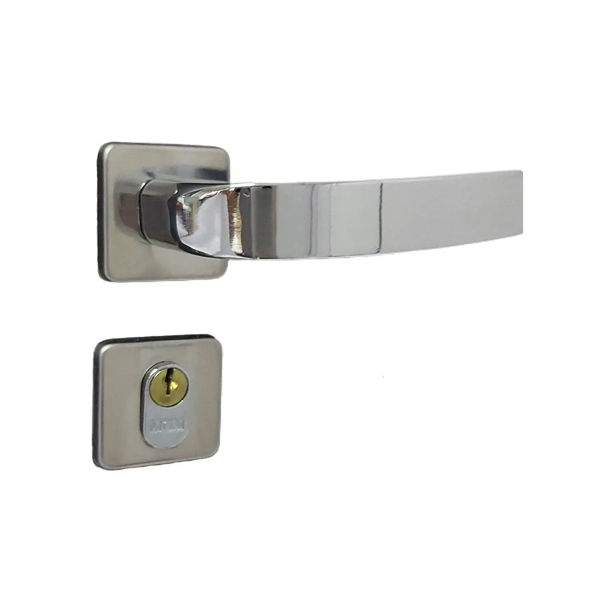 Fechadura Torino Roseta Cromada Para Porta Externa - Mgm, Tamanho: Externa