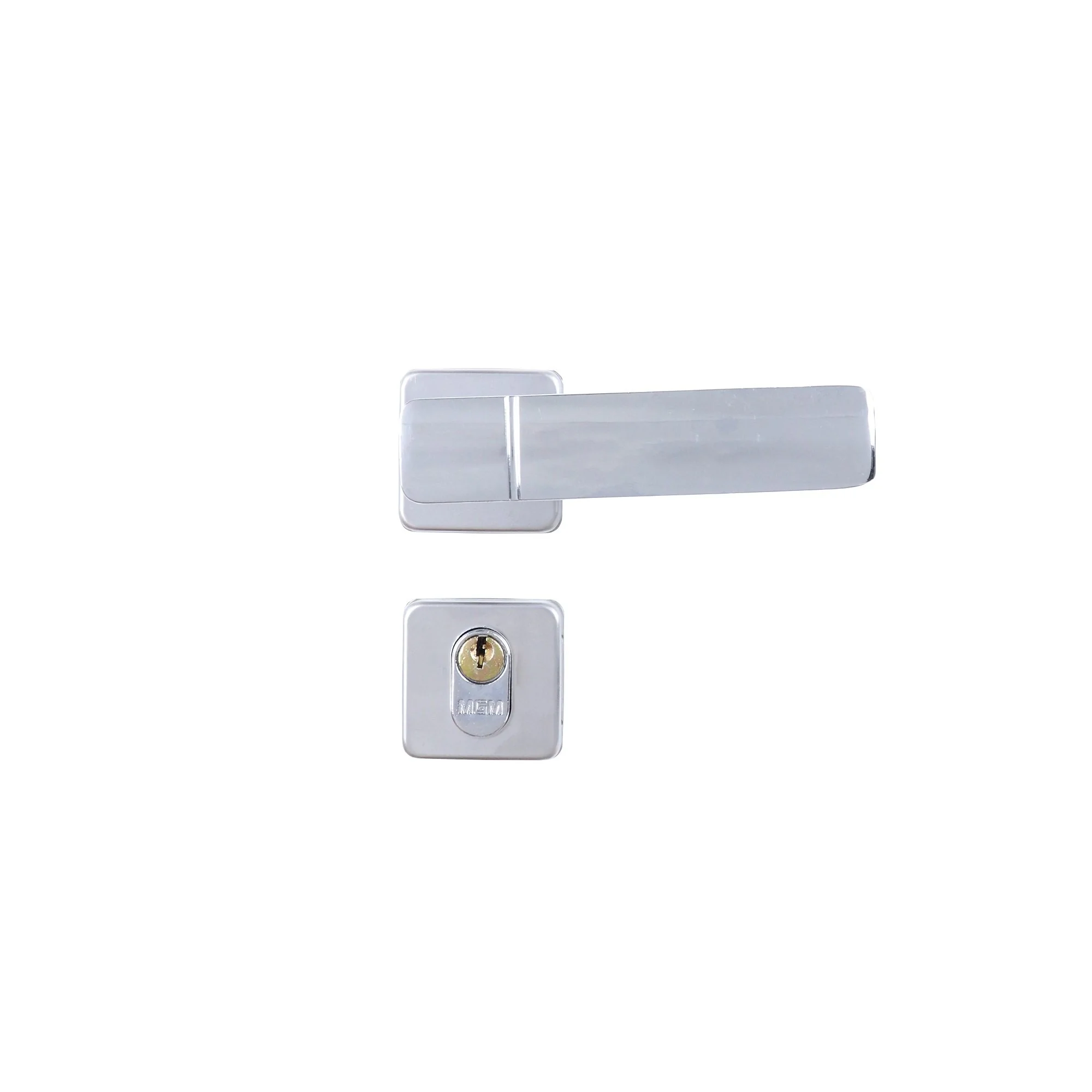 Fechadura Para Porta De Entrada Externa Com Roseta Capri 40mm Mgm Cromado
