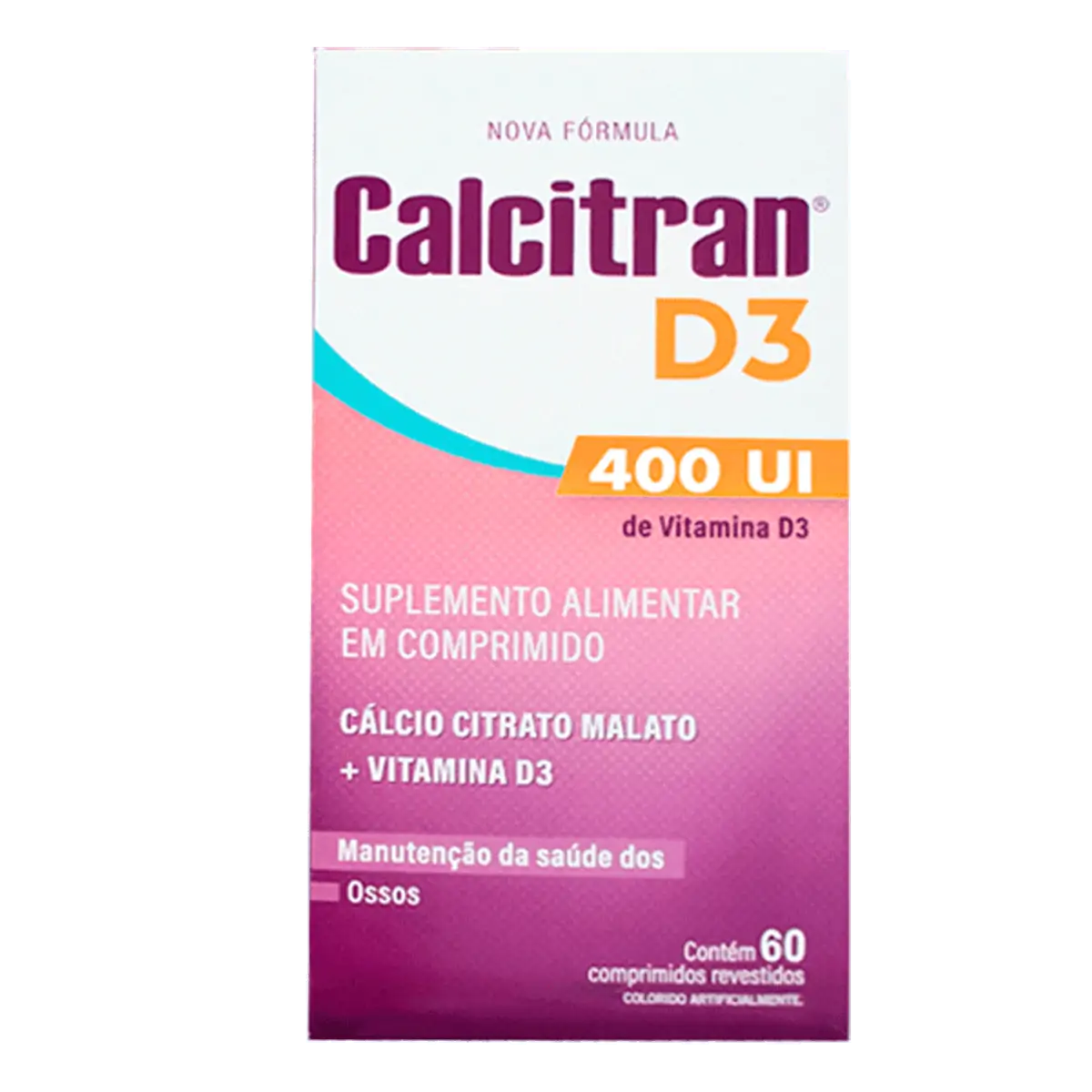 Suplemento Alimentar Calcitran D3 400UI - 60 Comprimidos Revestidos