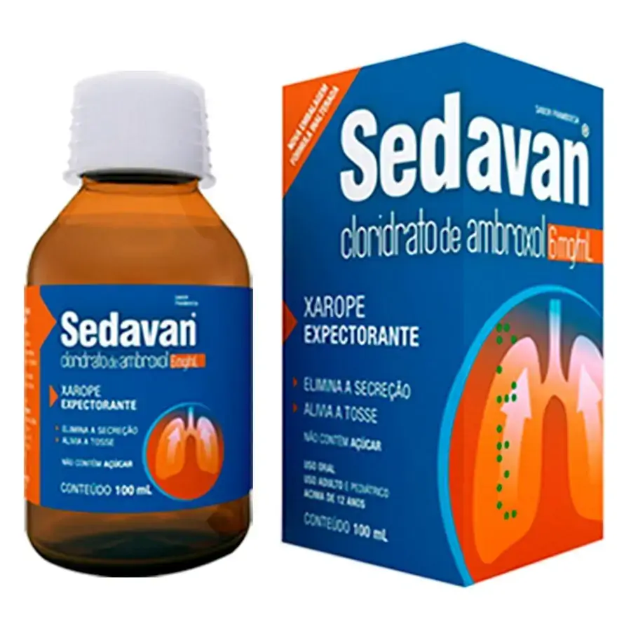 Xarope Sedavan Expectorante 6mg/ml Framboesa Vidfarma Caixa 100ml