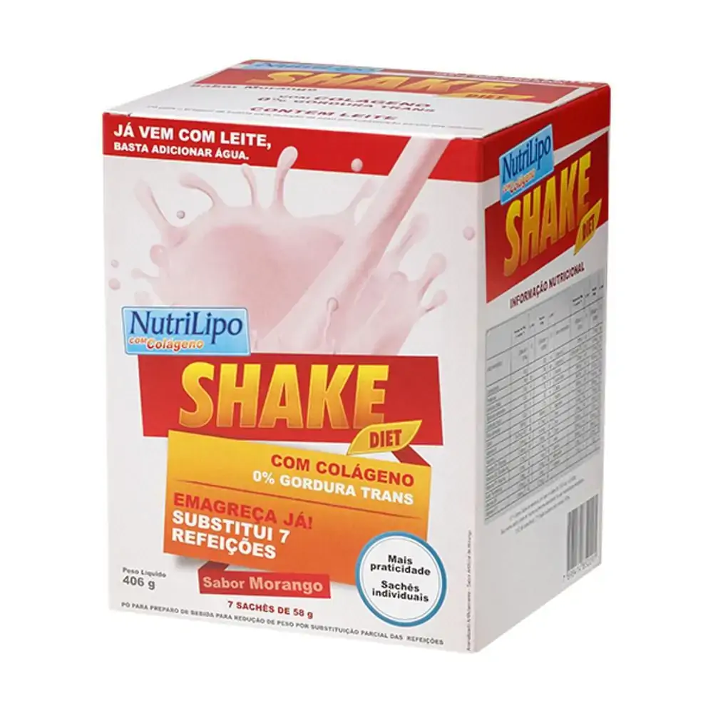 Nutrilipo Shake Diet 7 Saches X Sabonete Morango