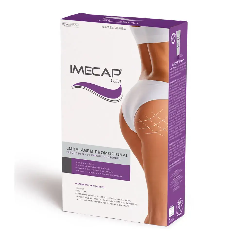 Imecap Cellut Vidfarma Caixa 250g 60 Cápsulas Embalagem Promocional