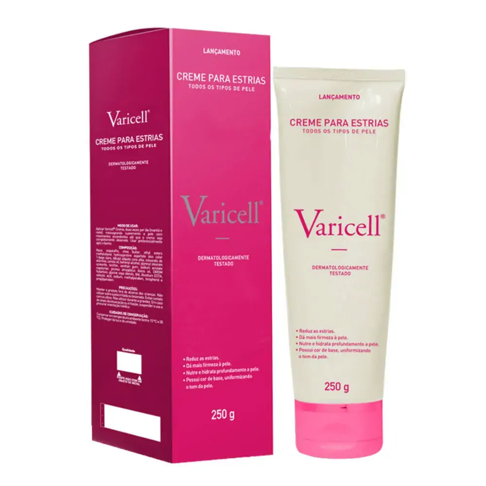 Varicell Creme Para Estrias Com 250 Gramas