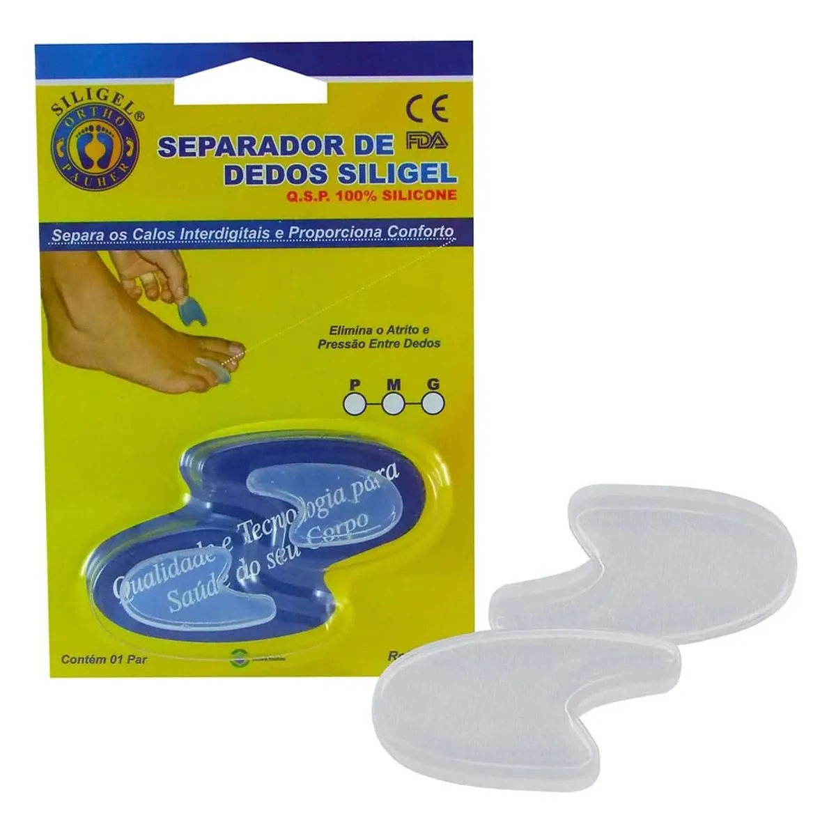 Separador de Dedos Siligel 4000 Tam G - 01 par
