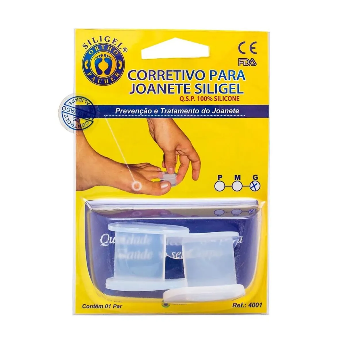 Corretivo para Joanete Siligel 4001 Tam G - par