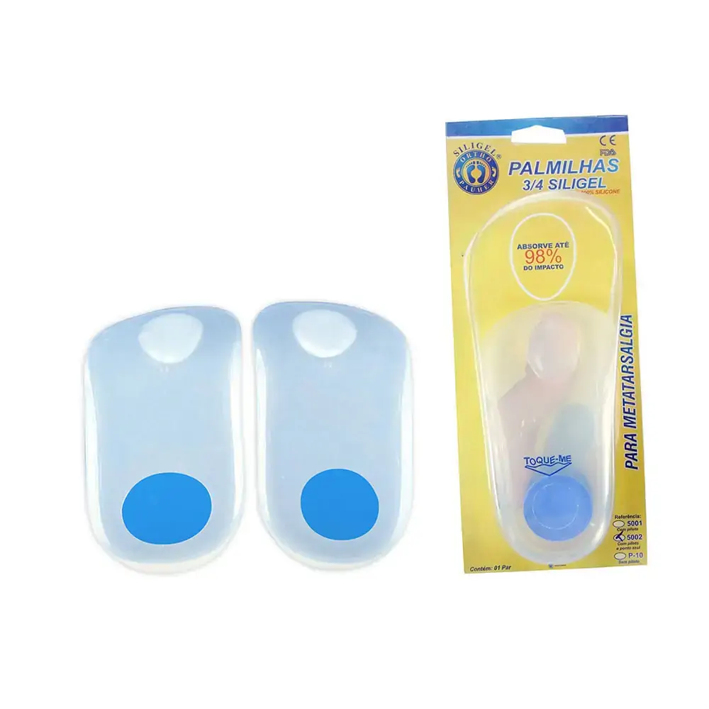 Palmilha 3/4 Siligel com Piloto e Ponto Azul 5002 Orthopauher 33/34