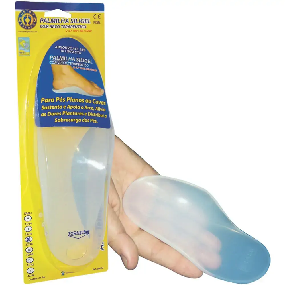Palmilha Siligel Com Arco Terapêutico - Infantil - Tam 25/26